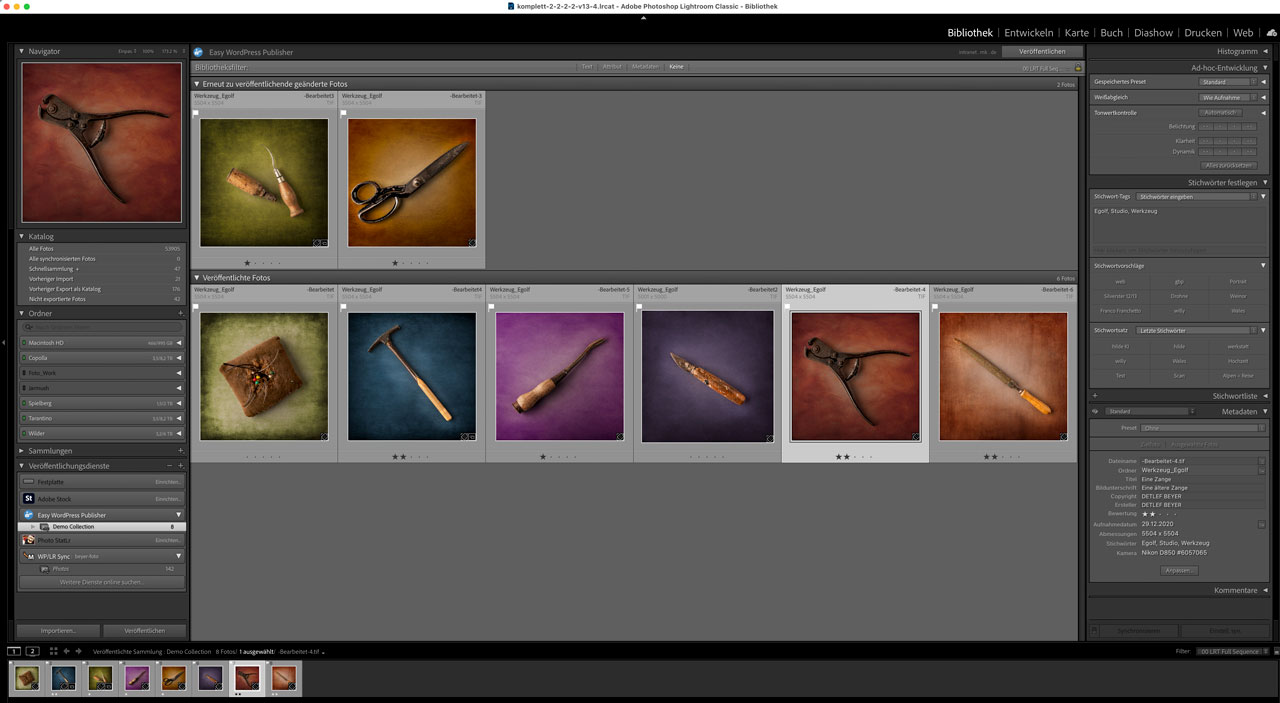 Die Sammlung in Lightroom
