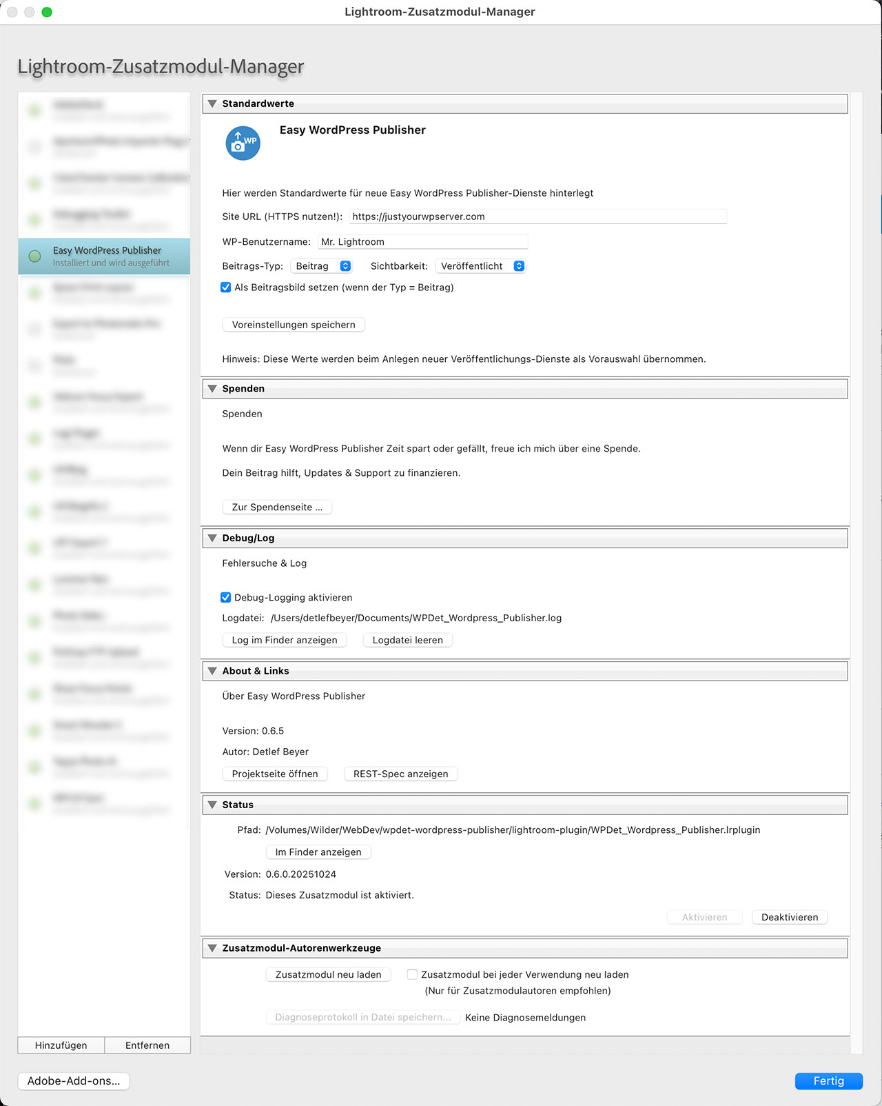 Der Zusatzmodul-Manager