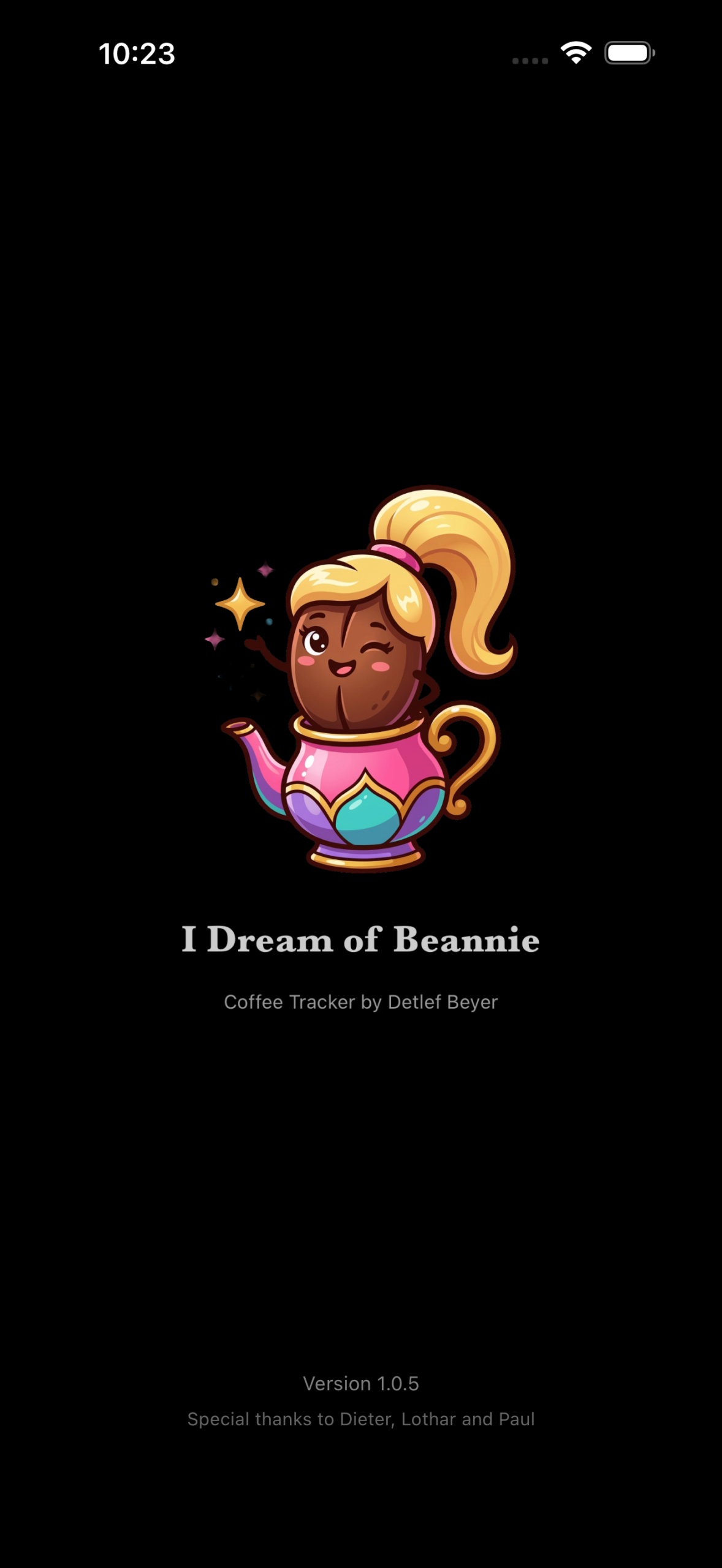 Der Startscreen der App